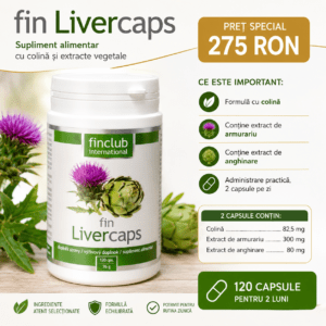 fin Livercaps Finclub 120 capsule colină armurariu anghinare